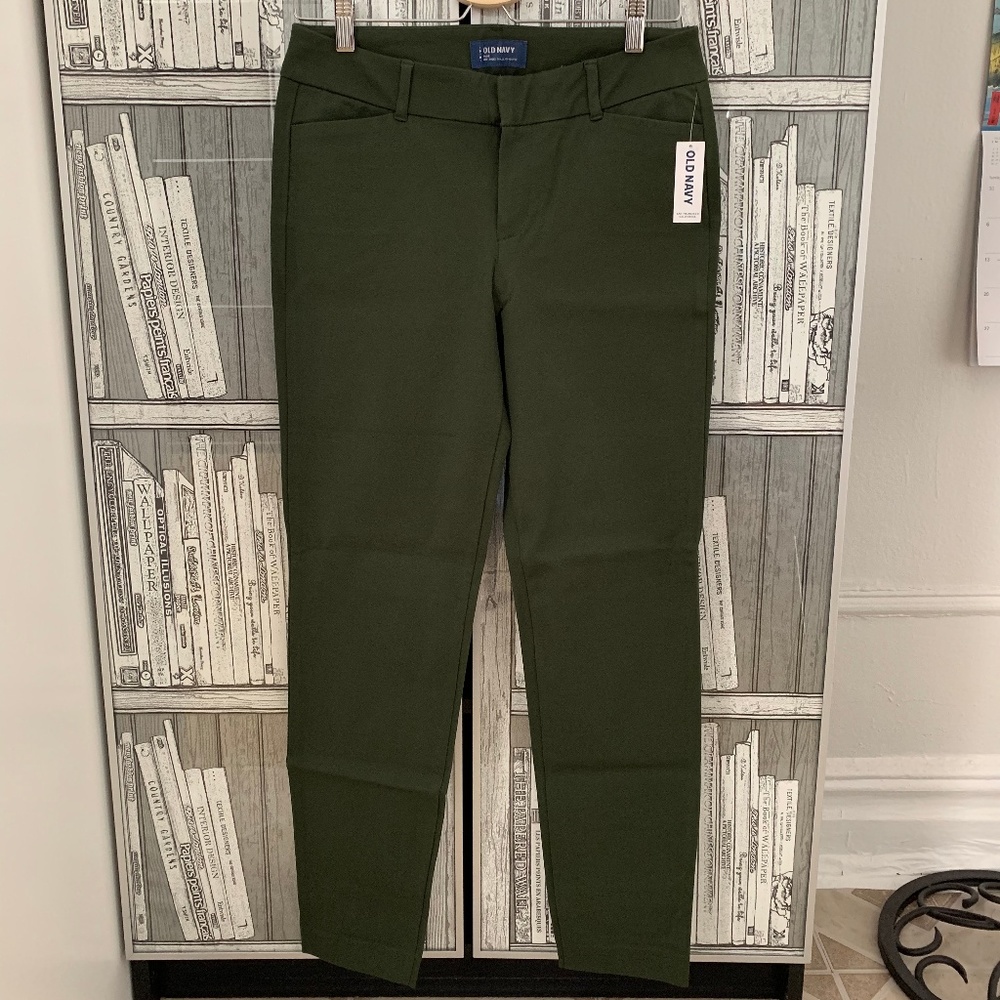 Pixie Ankle Pants Green Leaf Khaki Olive 6 Tall